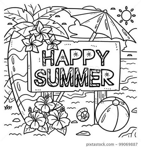 printable coloring pages summer