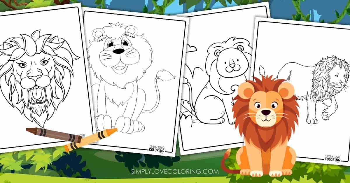 lion coloring pages free printable