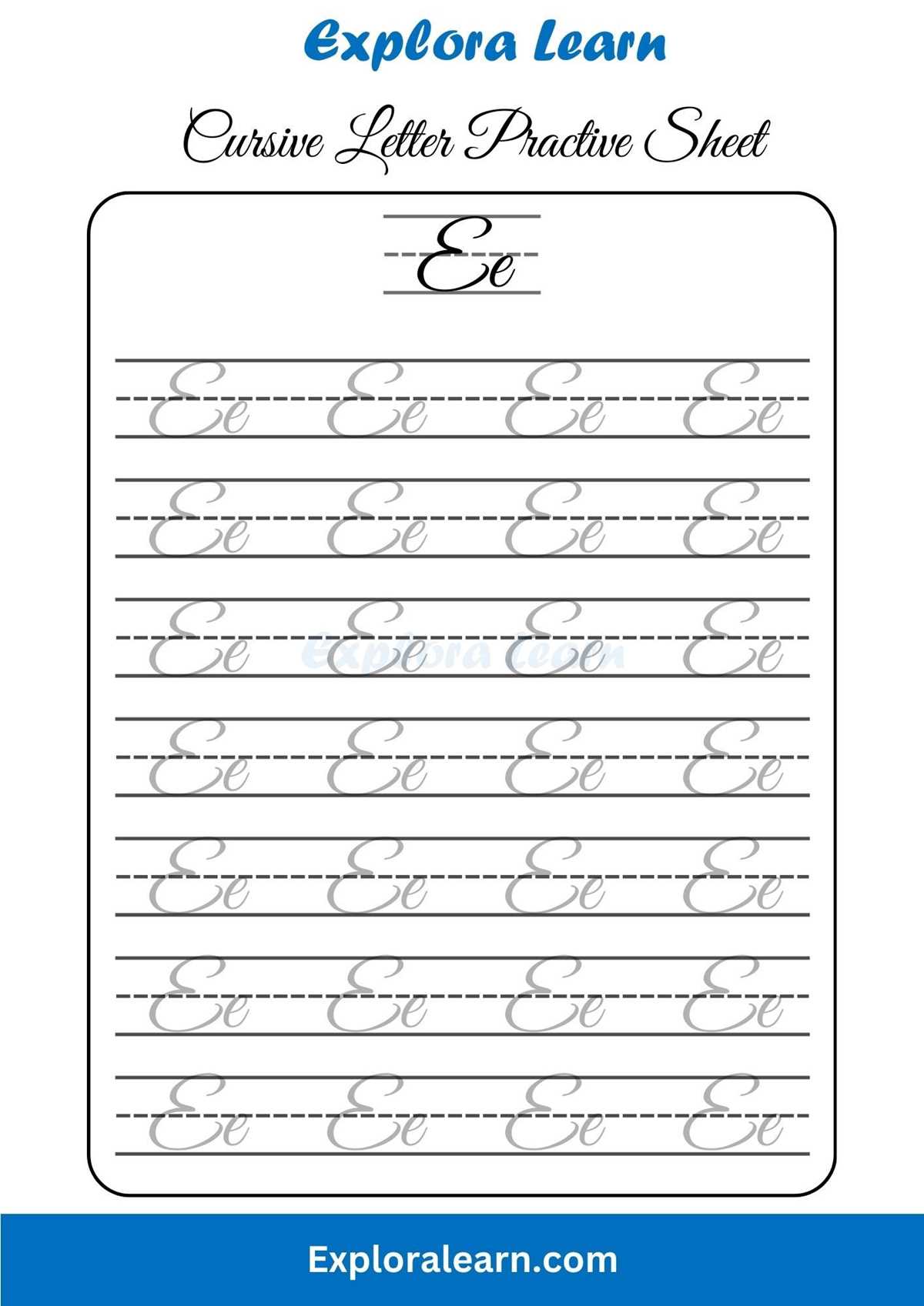 cursive practice printable worksheets