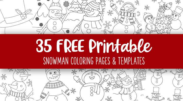 free printable pictures of snowmen