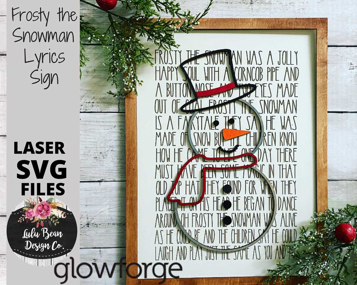 lyrics to frosty the snowman printable