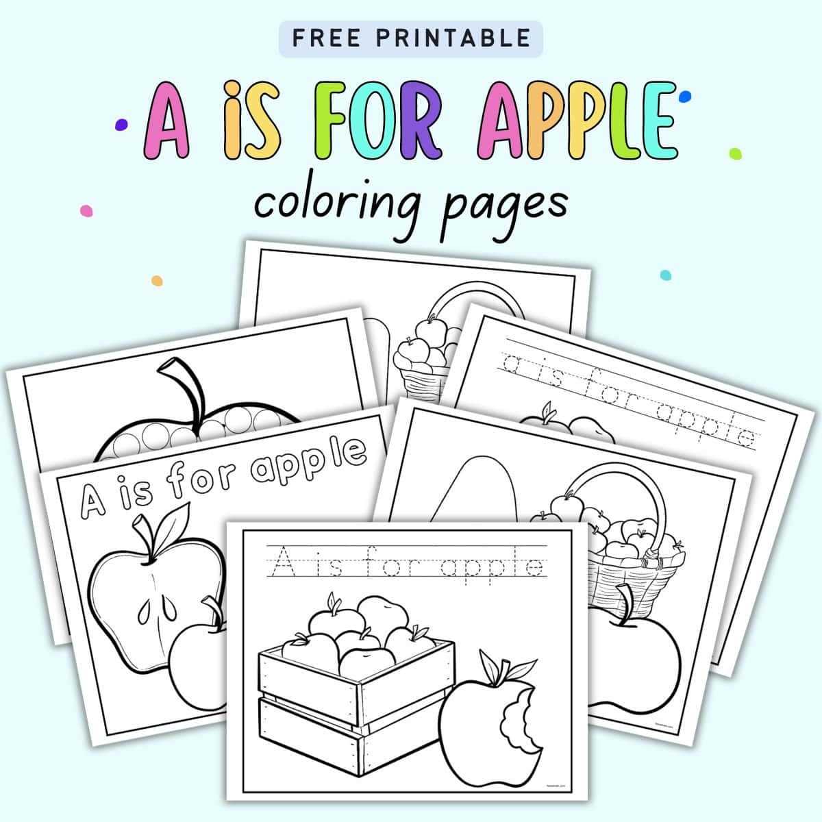 printable coloring apple