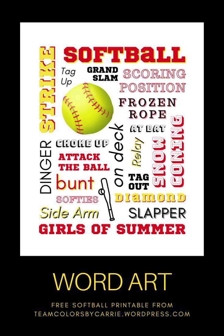 softball printables free