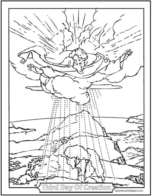creation coloring pages printable