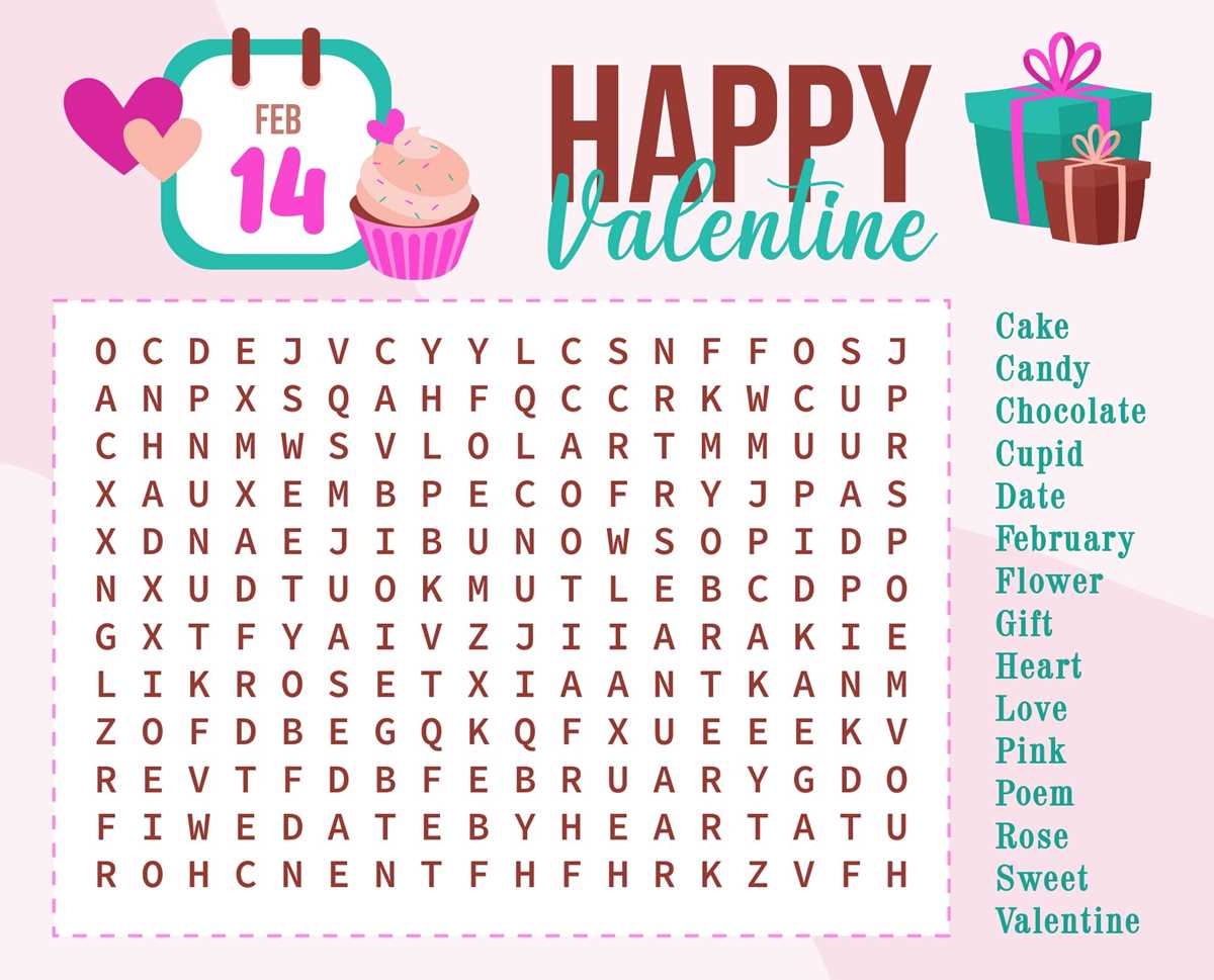 valentines word search free printable