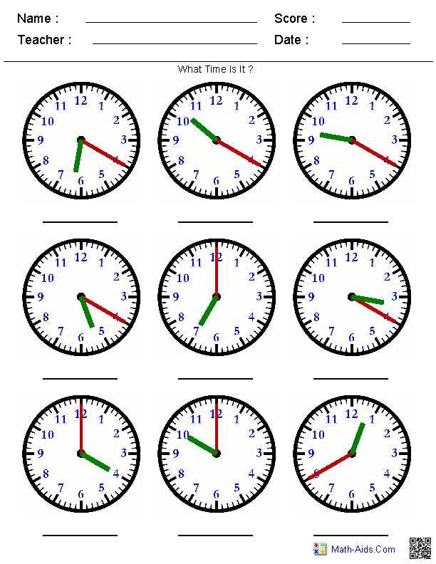 printable clock templates