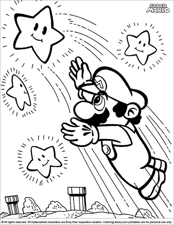 mario brothers printable coloring sheets