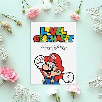 mario printable birthday card