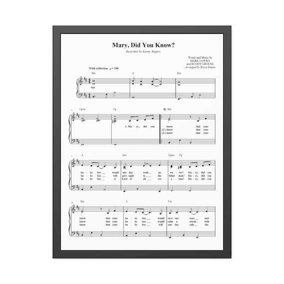 mary did you know free printable sheet music
