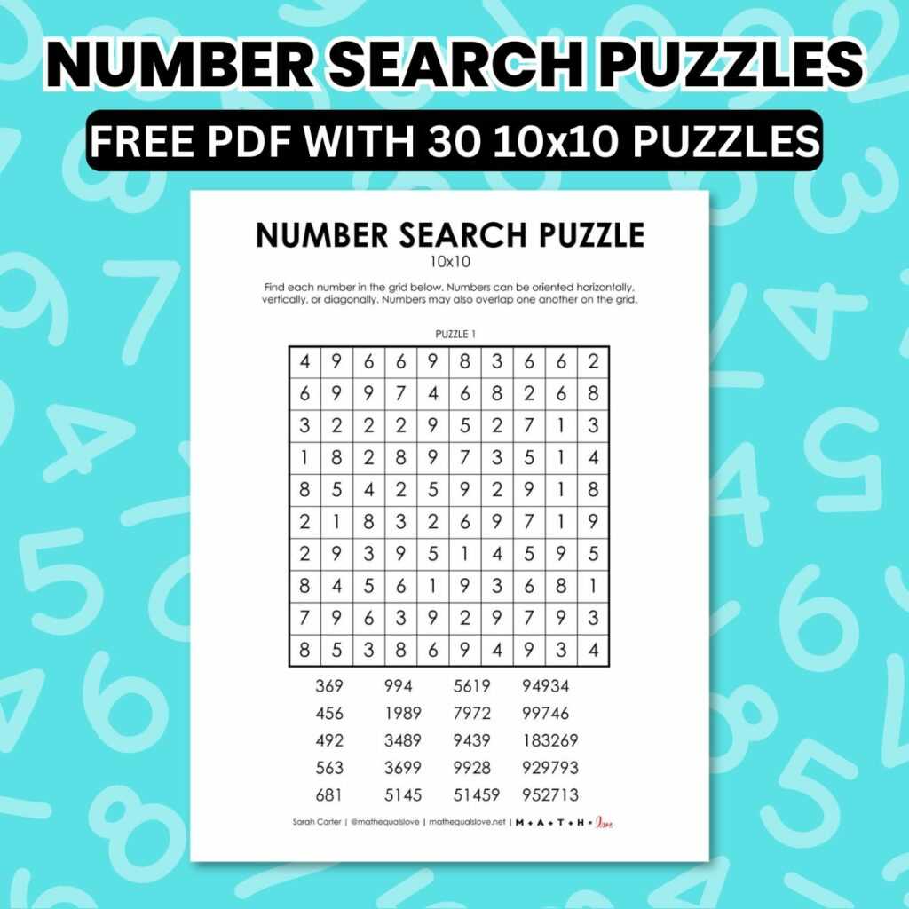 math word search puzzles printable