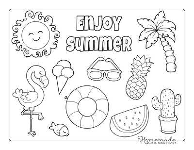summer color printables