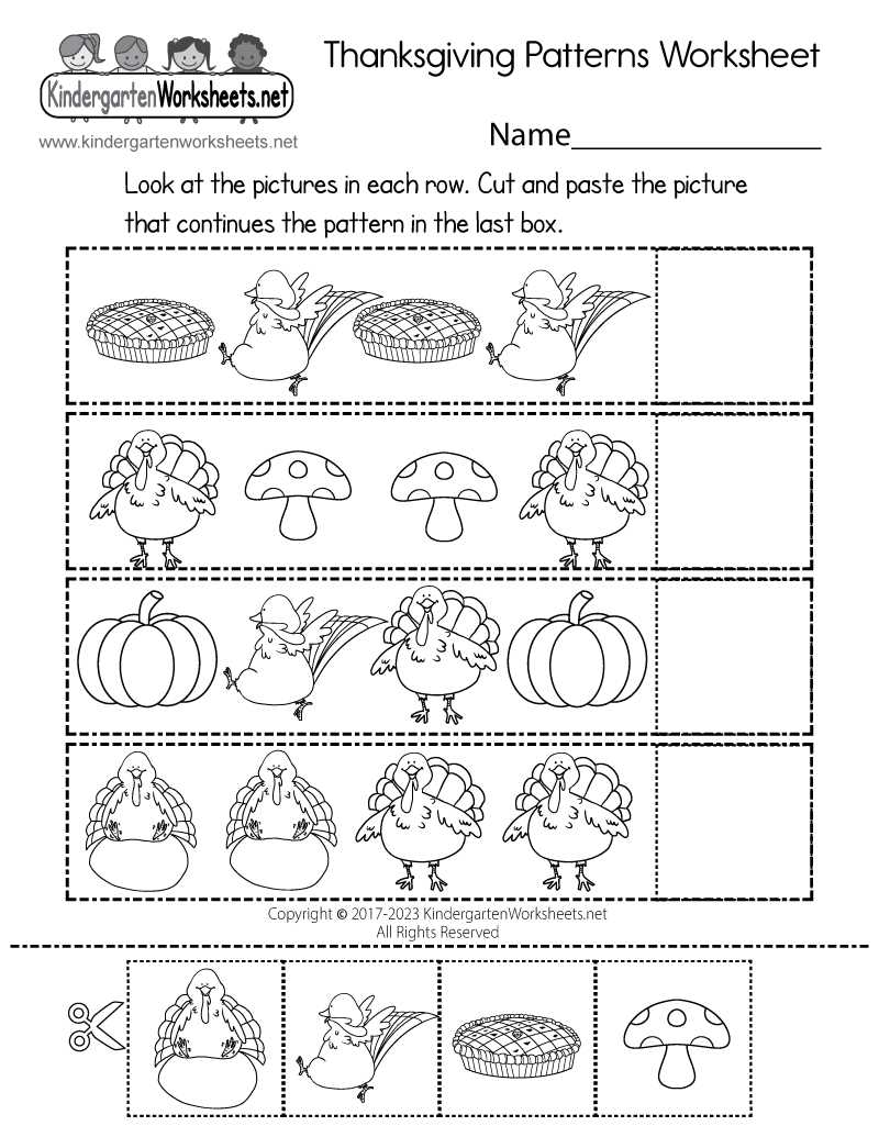 free printable thanksgiving activity sheets