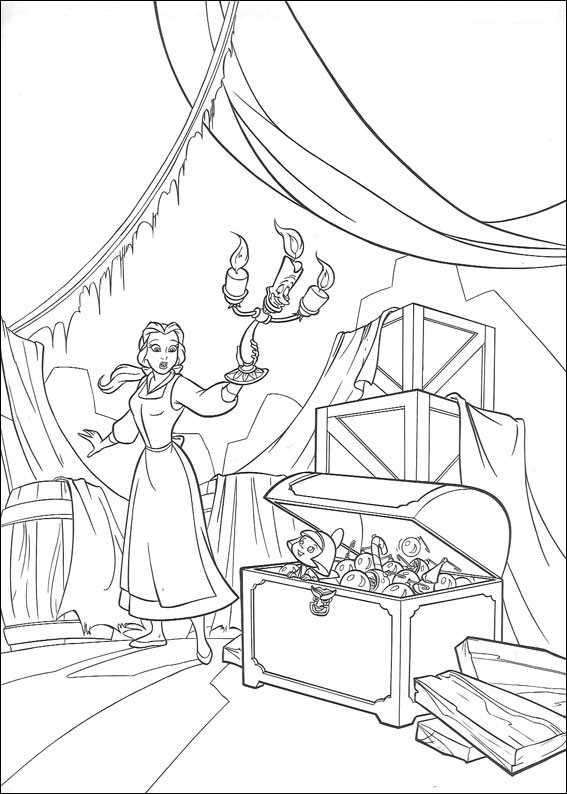 printable beauty and the beast coloring pages