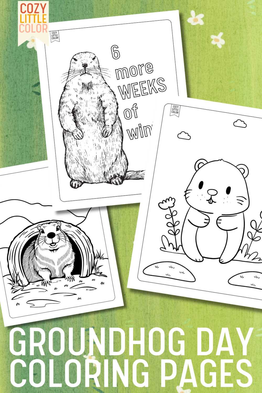free printable groundhog day coloring pages
