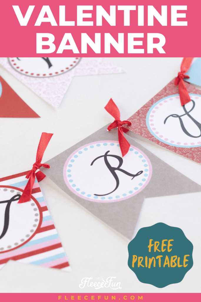 happy valentines day banner printable