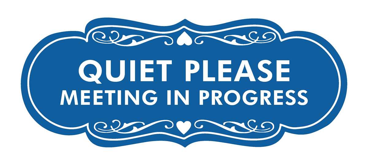 meeting in progress sign printable