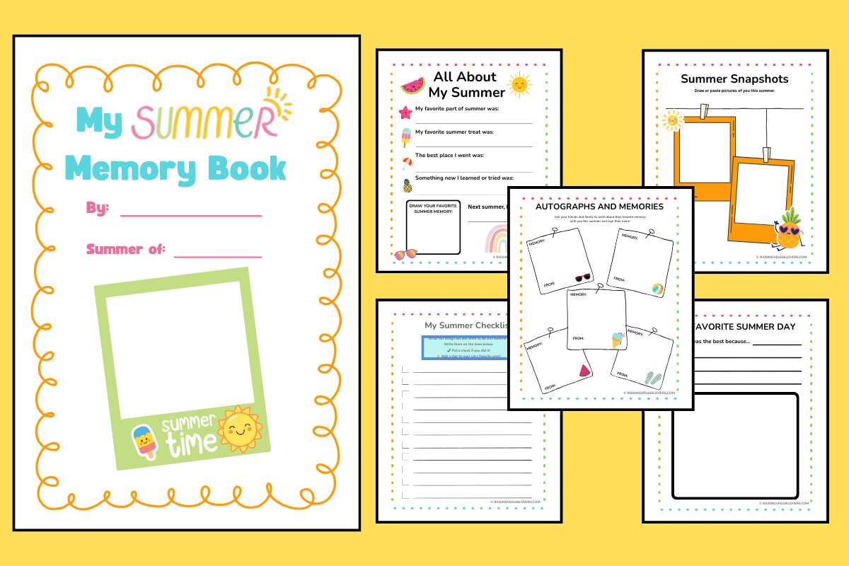 memory book printable