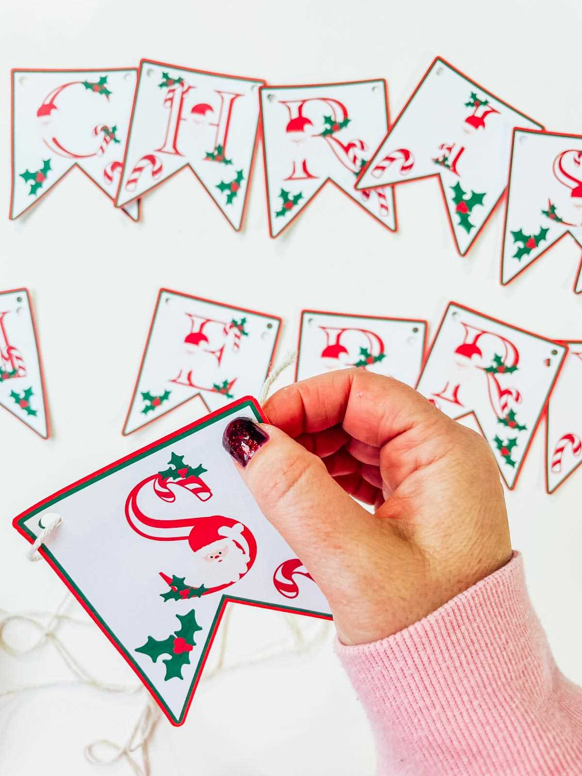 merry christmas printable banner