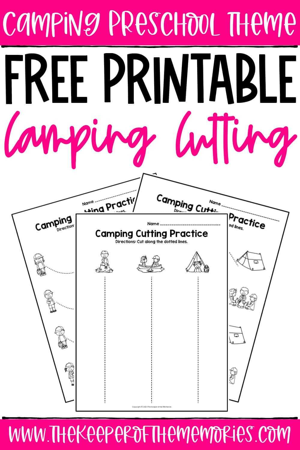 free printable camping worksheets for preschool