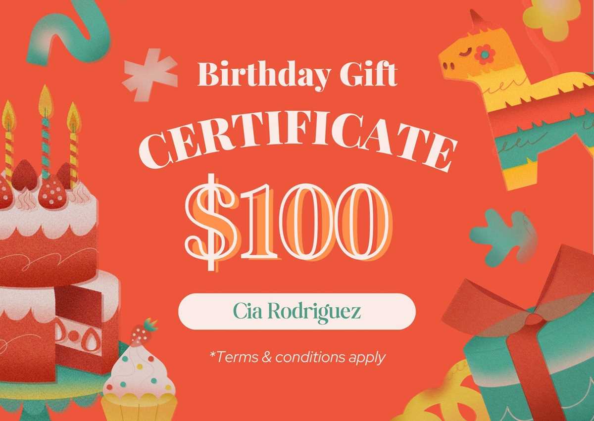 birthday certificate printable