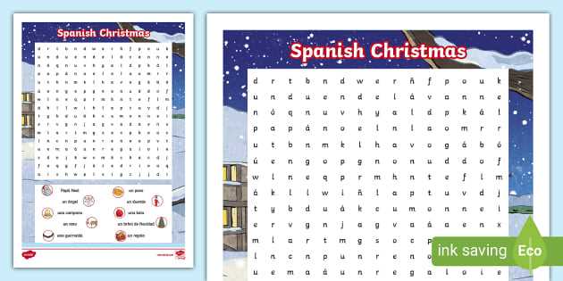 free spanish word search printable