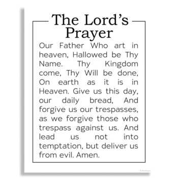 the our father prayer printable