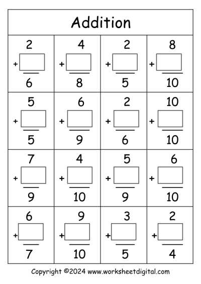 printable math for 1st graders