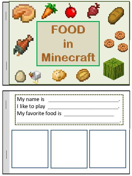minecraft printable food labels