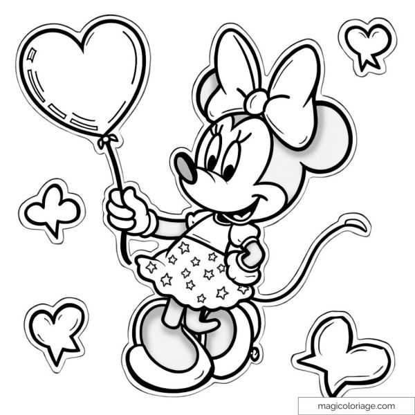 minnie mouse outline printable
