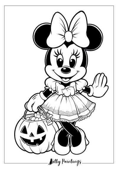 minnie mouse printables coloring pages