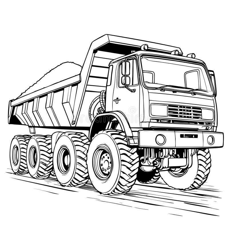 dump truck coloring pages printable