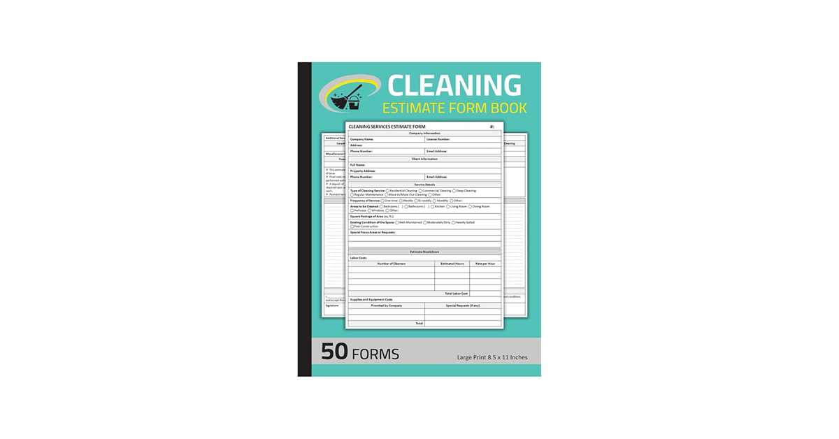 free printable cleaning estimate forms