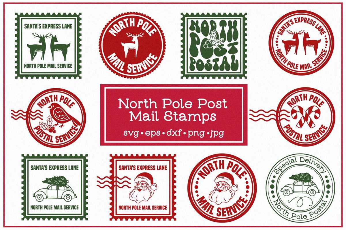 north pole stamps printable