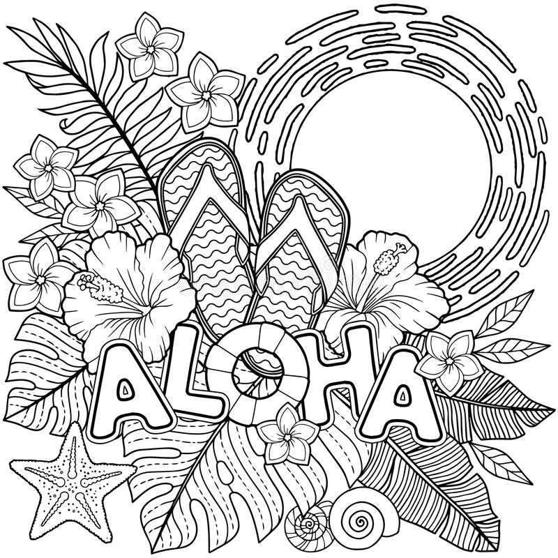 hawaiian printable coloring pages