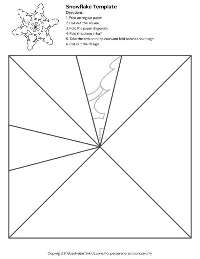 printable snowflake template for kindergarten