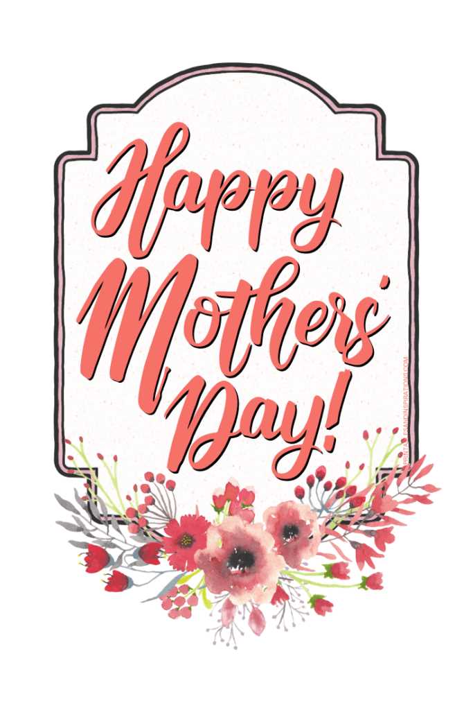 mothers day card free printable