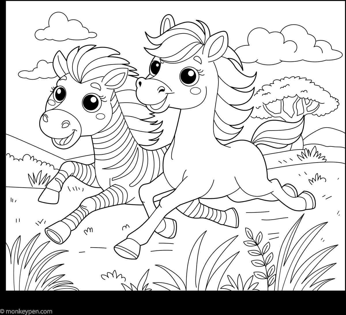 printable horse pictures to color