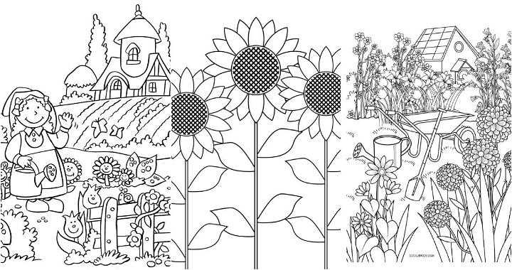 printable garden pictures to color