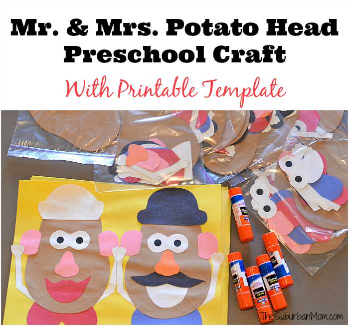 mr potato head body parts printables