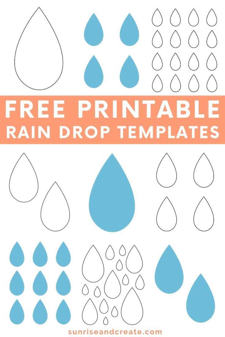 raindrop template printable free