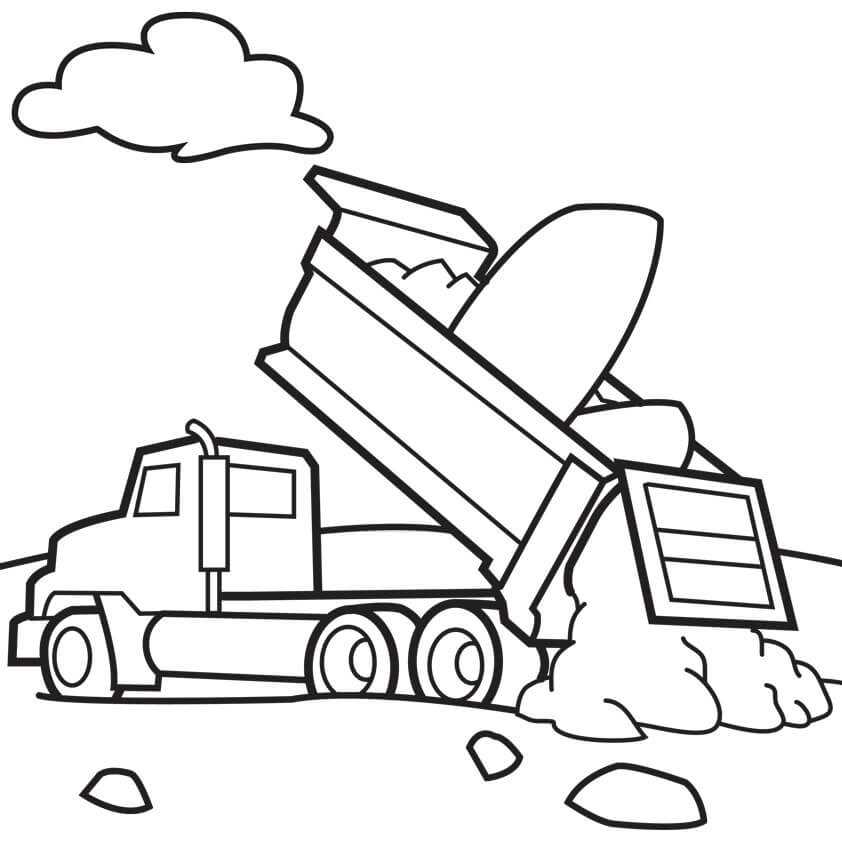 garbage truck printable coloring pages