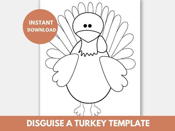 printable turkey disguise template