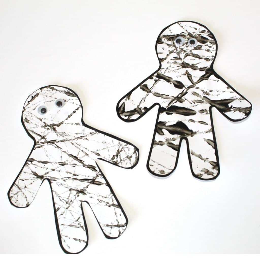 mummy outline printable
