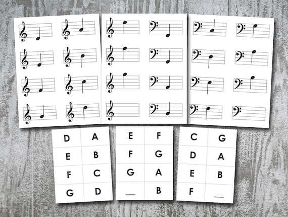 music notes flash cards printable