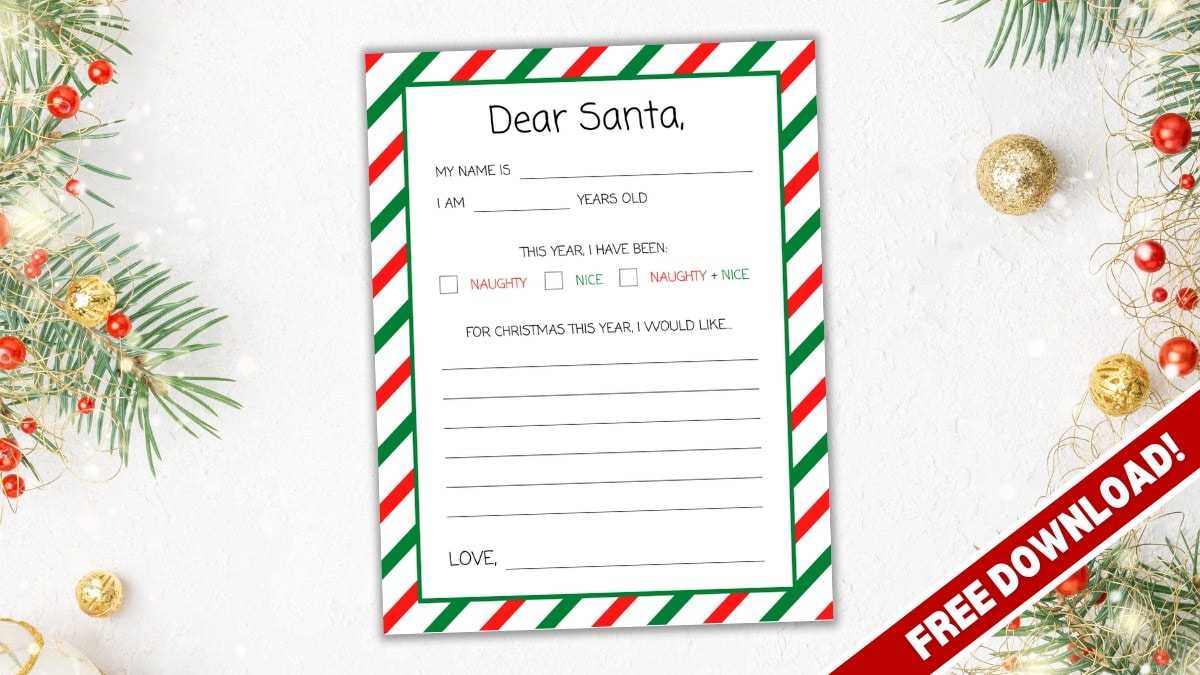 letters from santa printable free
