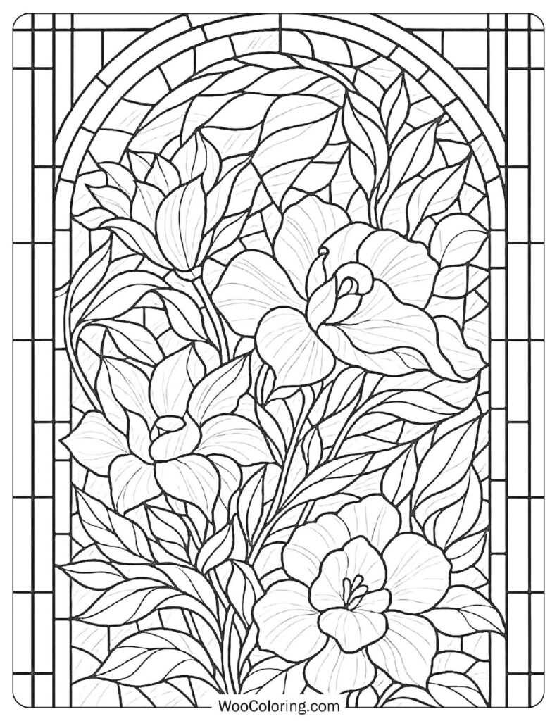 free printable stained glass coloring pages