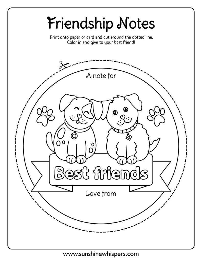 friendship coloring pages printable