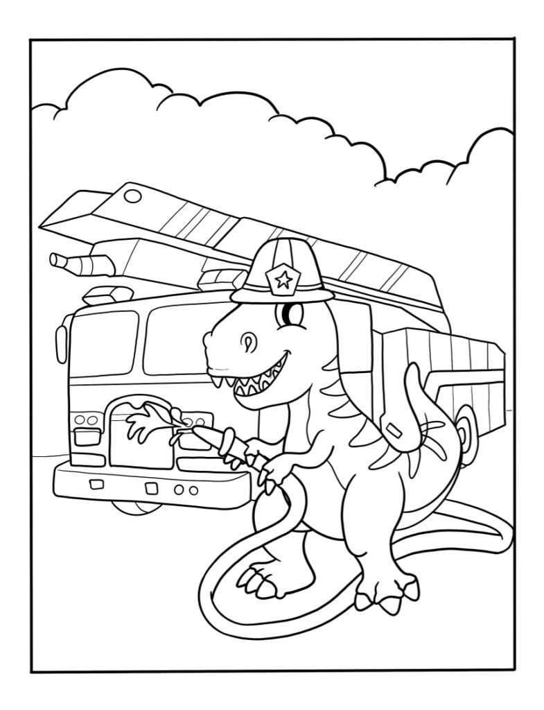 printable coloring pages fire truck