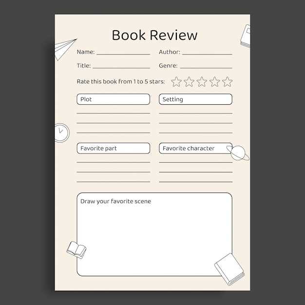 printable book reviews