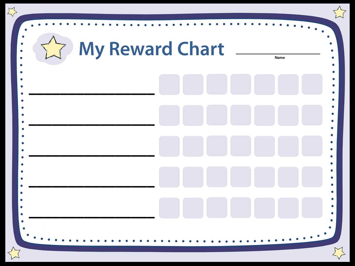 blank reward chart printable
